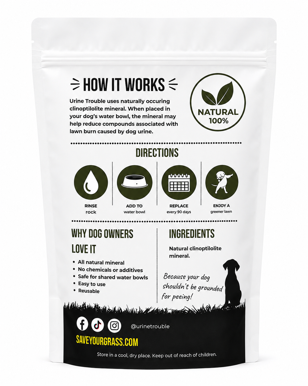 Urine Trouble Lawn Burn Reducer Rocks for Dogs